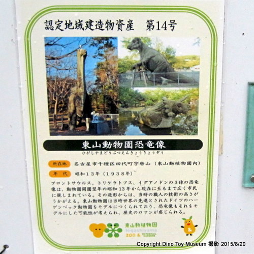 現存する日本最古の恐竜公園　（愛知県名古屋市）東山動植物園