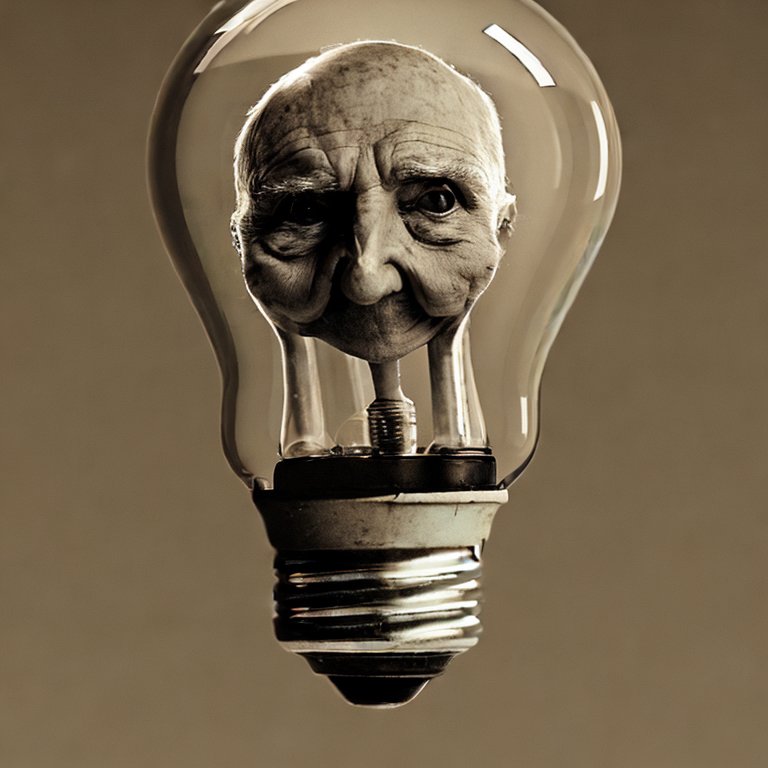 Creepy old man in a light bulb4