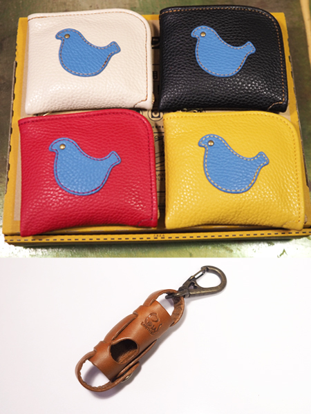 ミニ財布、小鳥、リップケース