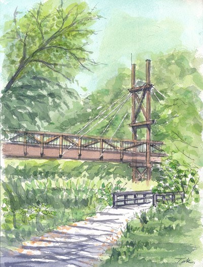 緑の架け橋（泉の森公園）合成縮小